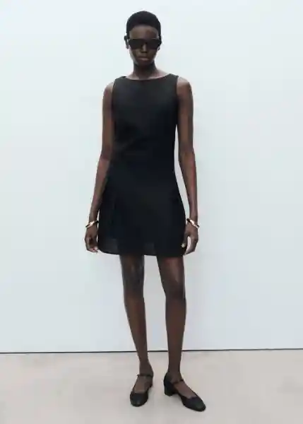 Vestido Sea Negro Talla S Mujer Mango