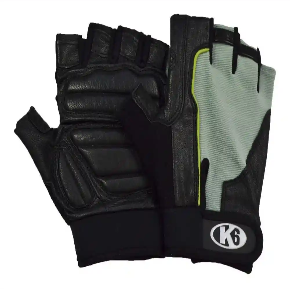 K6 Guantes Para Gimnasio de Cuero Gym Ice Fusion Verde Talla L