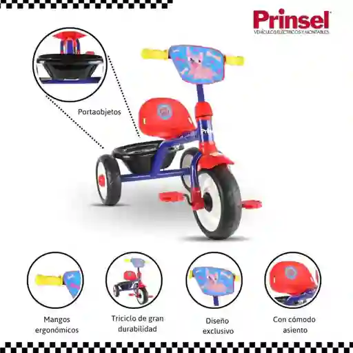 Prinsel Triciclo Para Niños Fun Azul