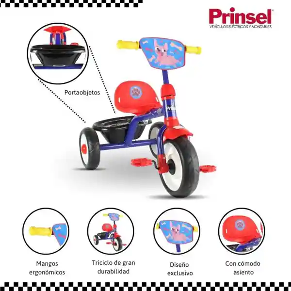 Prinsel Triciclo Para Niños Fun Azul