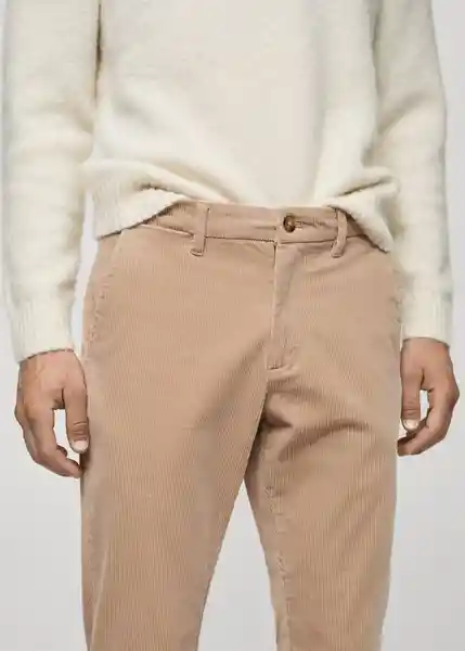 Pantalón Berdam Beige Talla 40 Hombre Mango