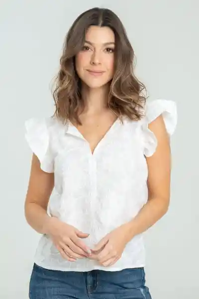 Blusa Ojalillo Malawi Color Blanco Crudo Talla XS Ragged