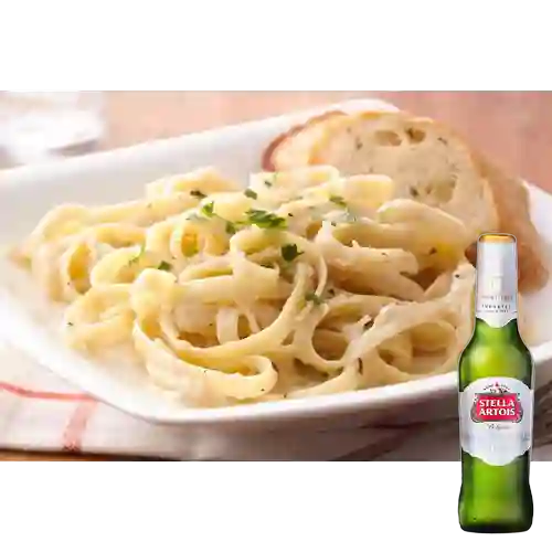 Combo Fettuccine + Jugo Natural + Stella Artois 330ml