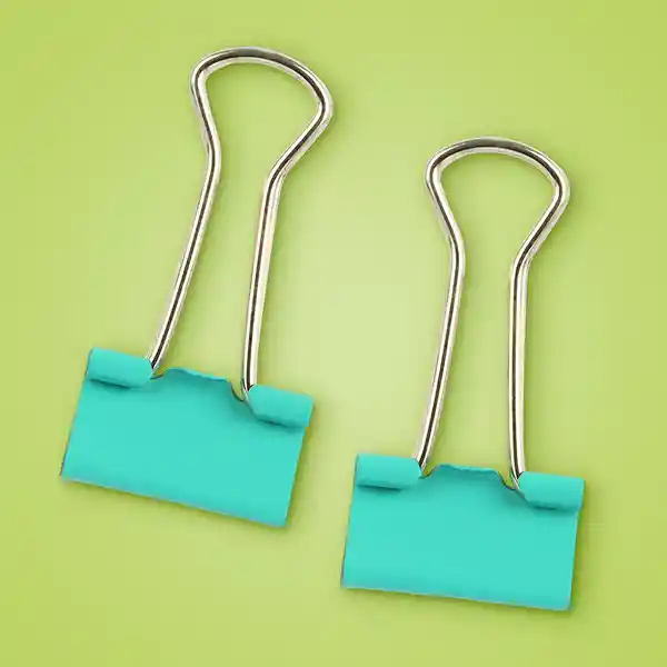 Set Clips Para Carpeta Verde Menta Miniso