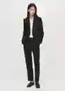 Pantalón Boreal Negro Talla 38 Mujer Mango