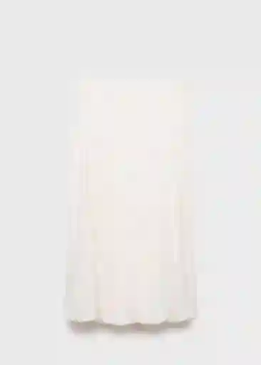 Falda Globe Crudo Talla XS Mujer Mango