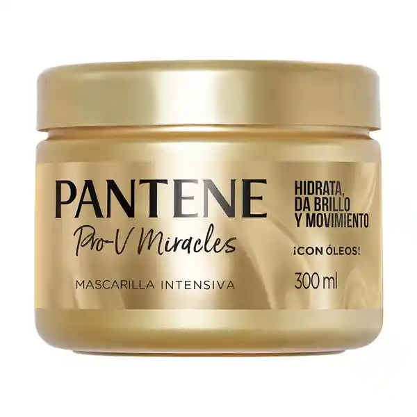 Mascarilla Intensiva Pantene Pro-V Miracles Tratamiento Capilar Hidrata Da Brillo y Movimiento 300 ml