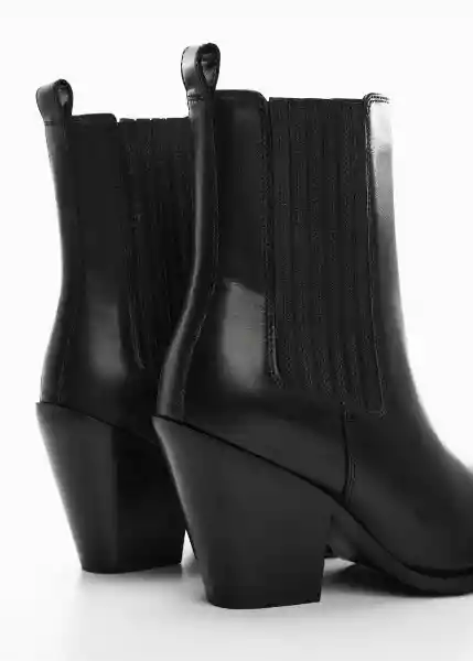 Botines Taco Negro Talla 41 Mujer Mango