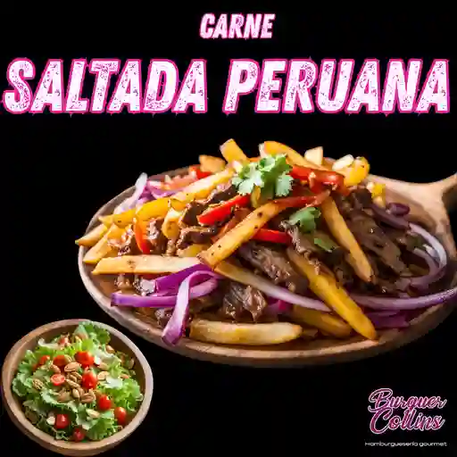 Carne salteada peruana