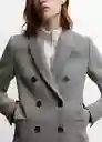 Abrigo Dali Gris Talla XL Mujer Mango