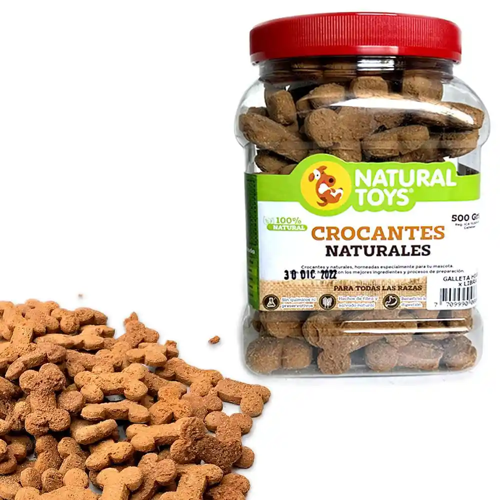 Natural Toys Galleta Para Perro de Higado y Fibra Natural 1 Lb