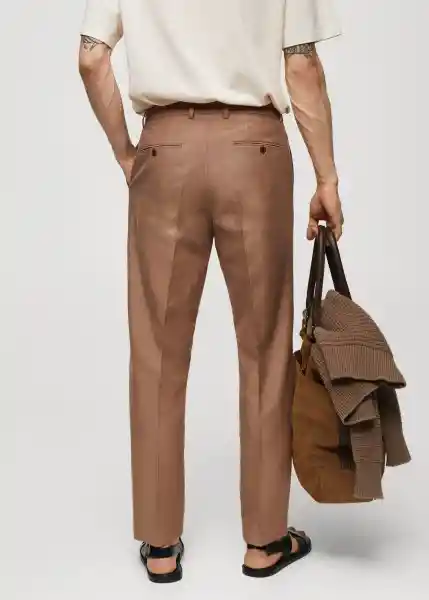 Pantalón Procida Terracota Talla 46 Hombre Mango