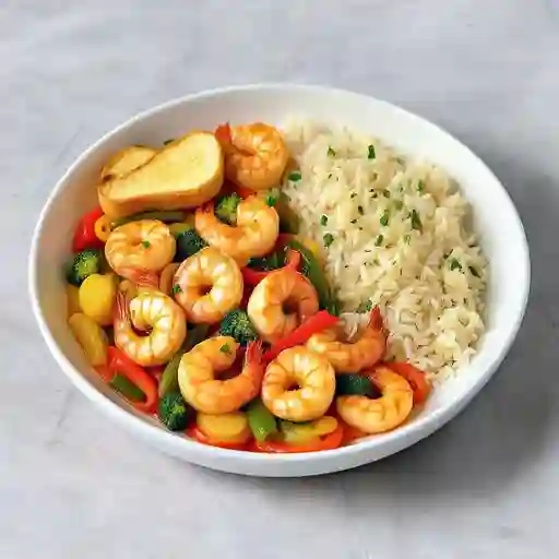 Wok Langostinos Y Anillos De Calamar