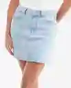 Falda Femenino Azul Cristalino Claro Talla 10 Chevignon