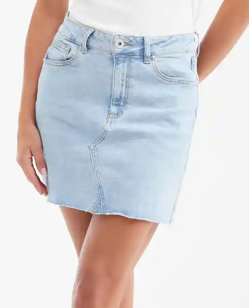 Falda Femenino Azul Cristalino Claro Talla 10 Chevignon