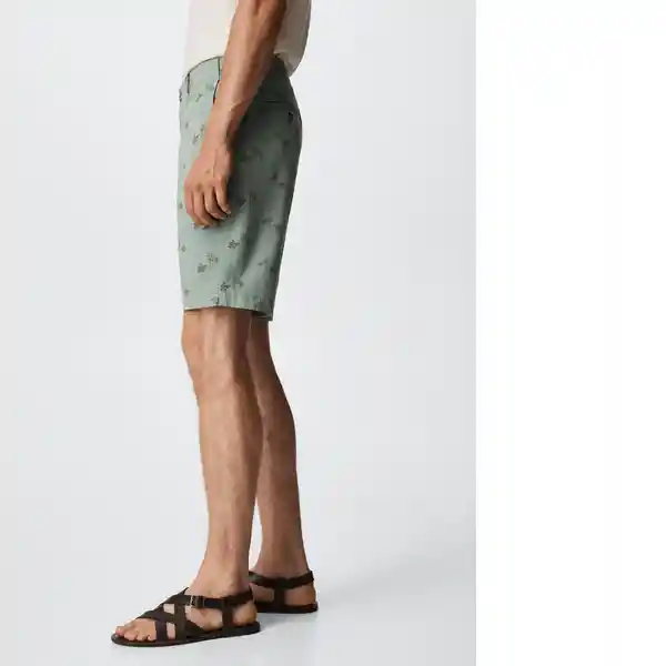 Bermudas Tinos Verde Pastel Talla 42 Hombre Mango