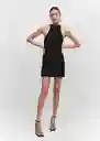 Vestido Hugo Negro Talla S Mujer Mango