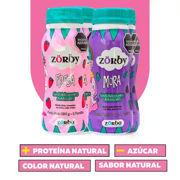 Zörby Pack Yogurt Sabor a Fresa y Mora