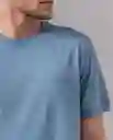 Camiseta Hombre Azul Talla L 100G005 Rifle