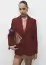 Blazer Americana Dani Pimentón Talla XS Mujer Mango
