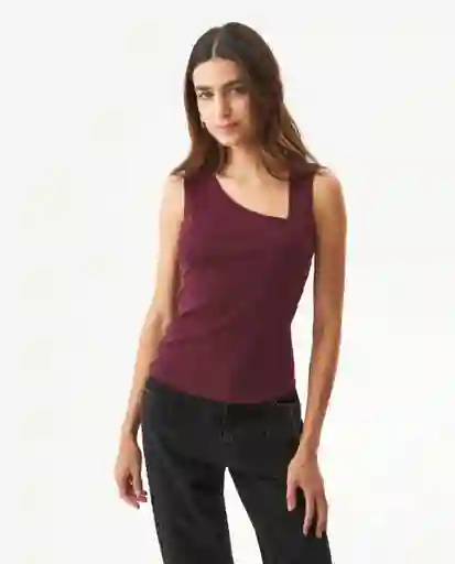 Camiseta Top Asymmetric Morado Sombrío Ultraoscuro M Chevignon