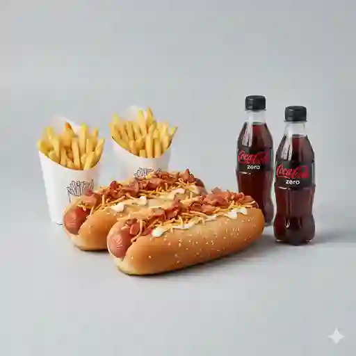 Combo perro americano x 2