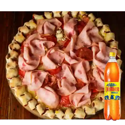 Combo Pizza 6 Carnes Mediana + Colombiana 1.5 l
