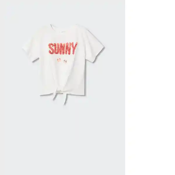 Camiseta Sunny Offwhite Talla 10 Niñas Mango