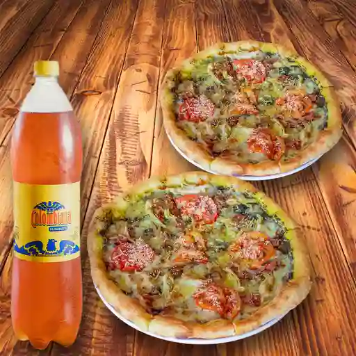 2X Pizza Margarita y Gaseosa 1.5 lts
