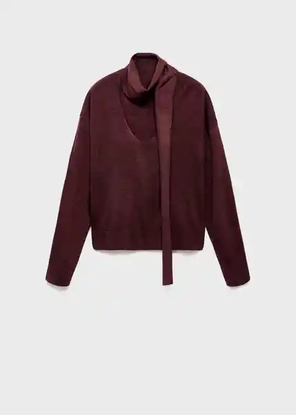 Jersey Laia Vino Talla XS Mujer Mango