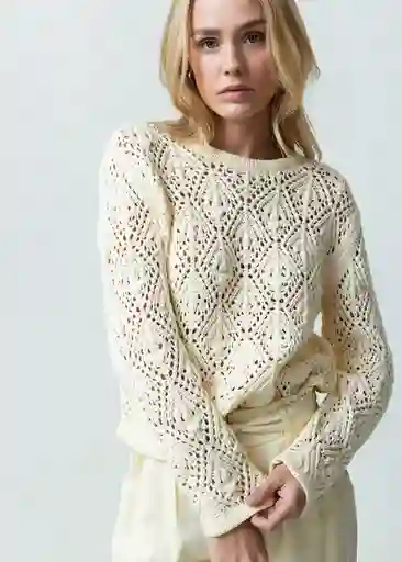 Saco Tejido Mujer Amarillo Resplandor Claro T L 582G035 Naf Naf