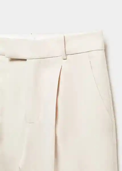 Pantalón Alicante Piedra Talla 46 Mujer Mango