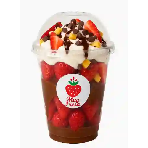 Fresas Mixtas con Chocolate y Crema 16oz