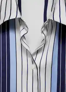 Camisa Shirty Azul Talla M Mujer Mango