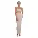 Vestido Largo Taurus Beige Blanco M