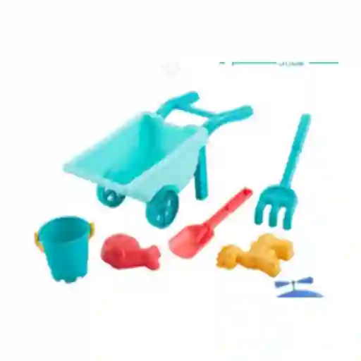 Juego de Carrito de Playa Serie Azul Miniso