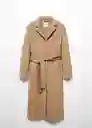 Abrigo Ranch Camel Talla 24 Mujer Mango