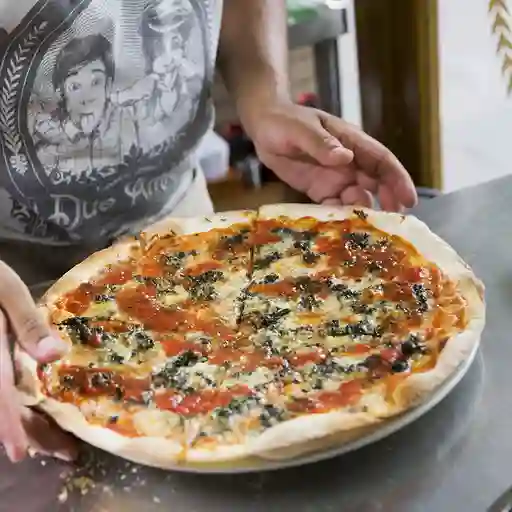 Pizza spinaci e blue
