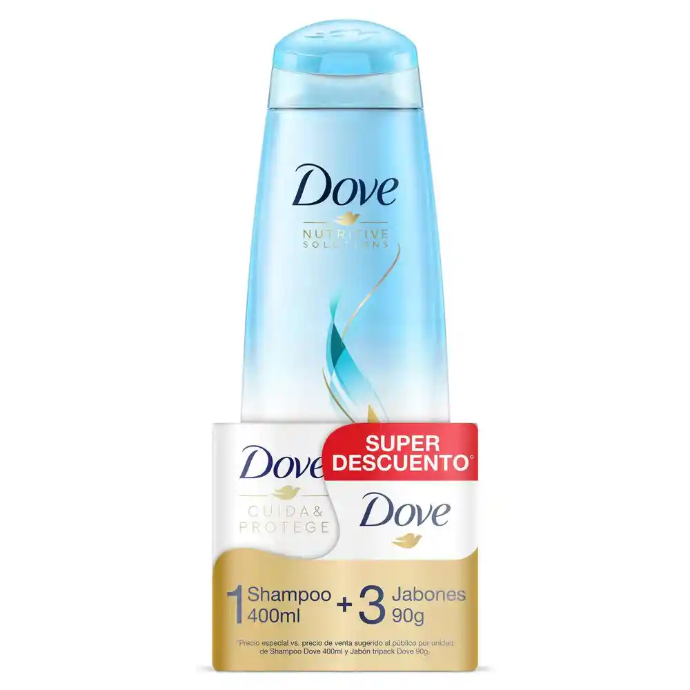 Dove Pack Shampoo Hidratación Intensa + Jabón de Tocador