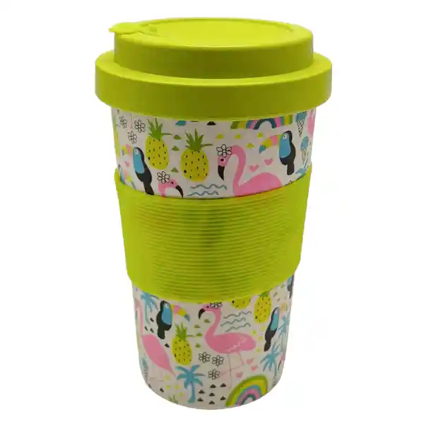 Eco Bamboo Kitchenware Mug Flamingo 400 mL