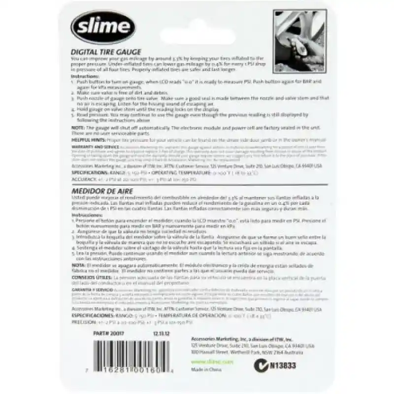 Home Slime Calibrador Neumático Digital 20017