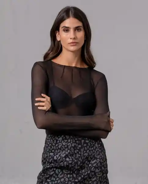 Camiseta Mujer Negro Noche Ultraoscuro Talla M 64084 Rifle