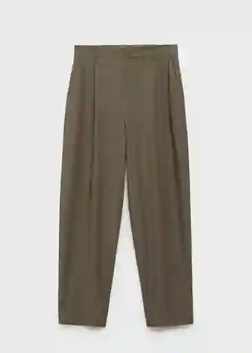 Pantalón Palermo Verde Talla 38 Mujer Mango