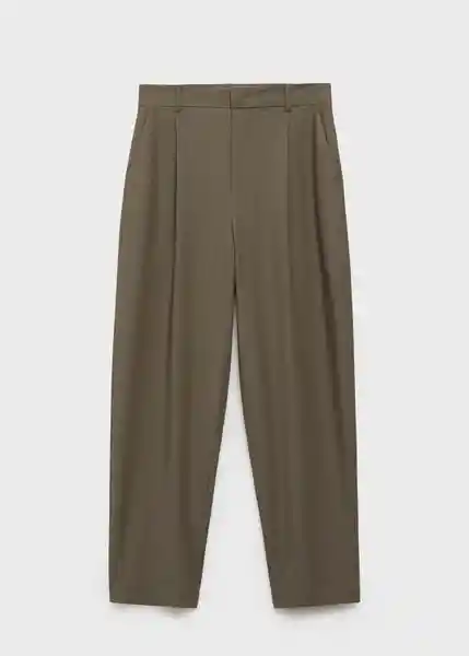 Pantalón Palermo Verde Talla 38 Mujer Mango