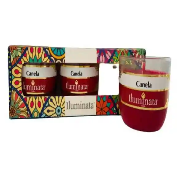 Iluminata Kit Vela Vaso Acrílico Canela