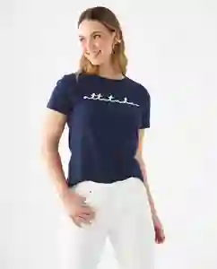 Camiseta Azul Medianoche Ultra Oscuro Talla S 409F001 Esprit