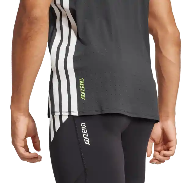 Adidas Camiseta Manga Corta Adizero M Correr Negro Talla XL