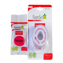 Famset Cinta Quirúrgica Microporosa 24 mm x 5 m + Obsequio