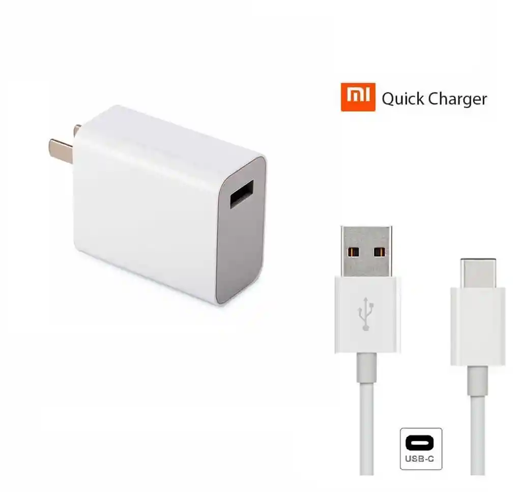 Xiaomi Cargador De Pared Carga Rapida 27w Conector Tipo C