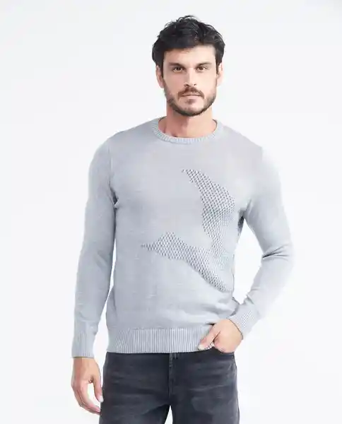 Suéter Duck Masculino Gris Salvaje Claro Talla L Chevignon